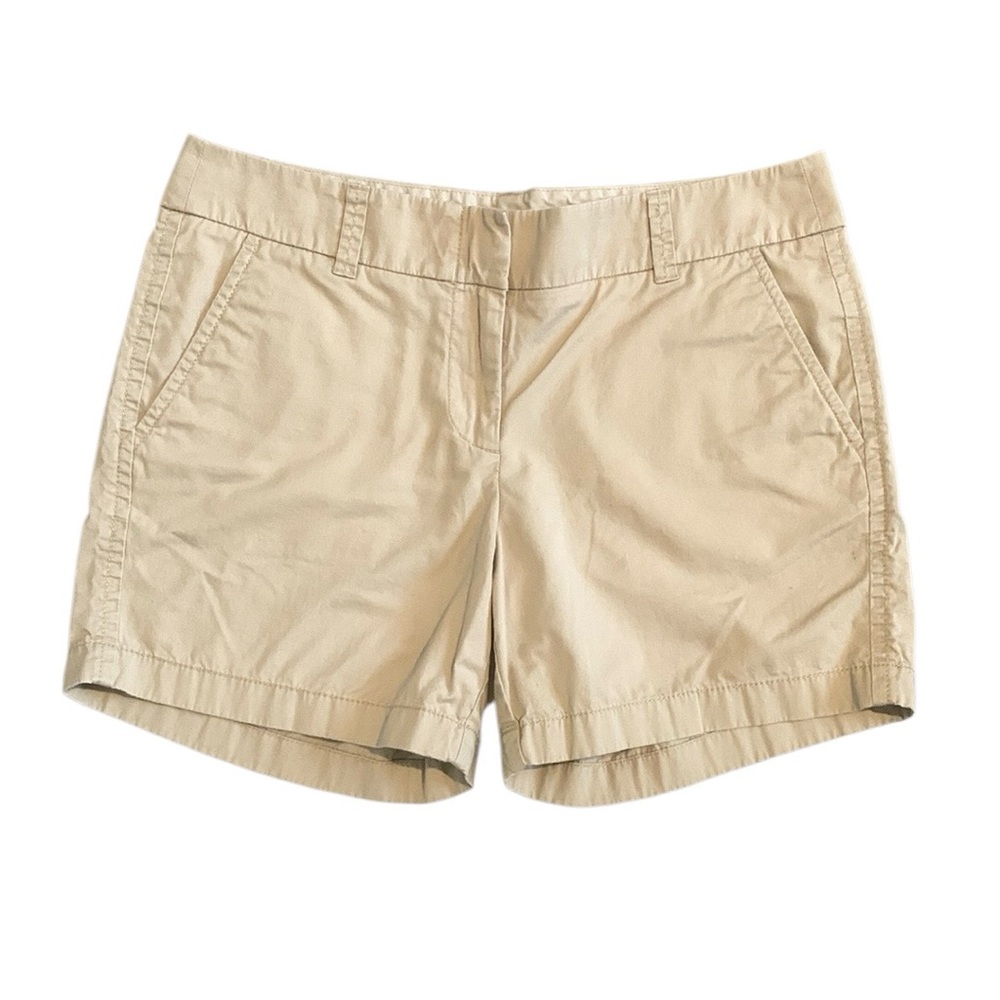 J Crew Chino Khaki 100% Cotton Broken In Shorts Women’s Size 4
